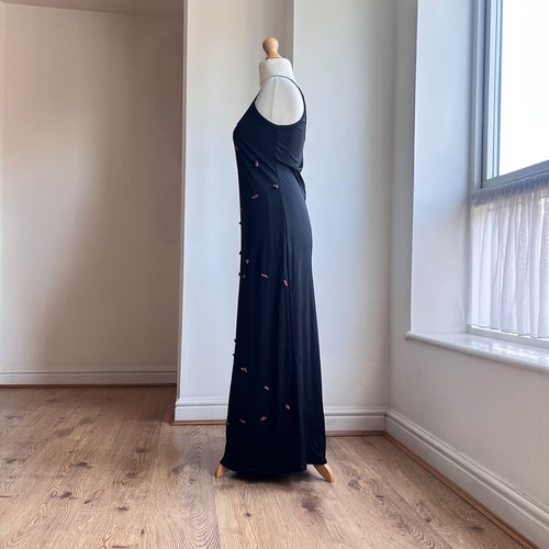Vintage Y2K 90s Ethereal Maxi Slip Dress 8 10 12 Whimsygoth Grunge Fairycore - Picture 13 of 14