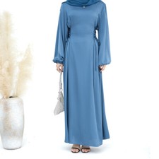 Elegant Women Abaya Muslim Kaftan Long Dress Maxi Robe Dubai Turkey Evening Gown