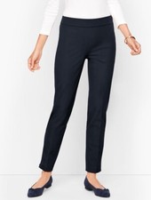 TALBOTS WOMENS CHATHAM ANKLE PANTS - CURVY FIT SIZE 6 Blue