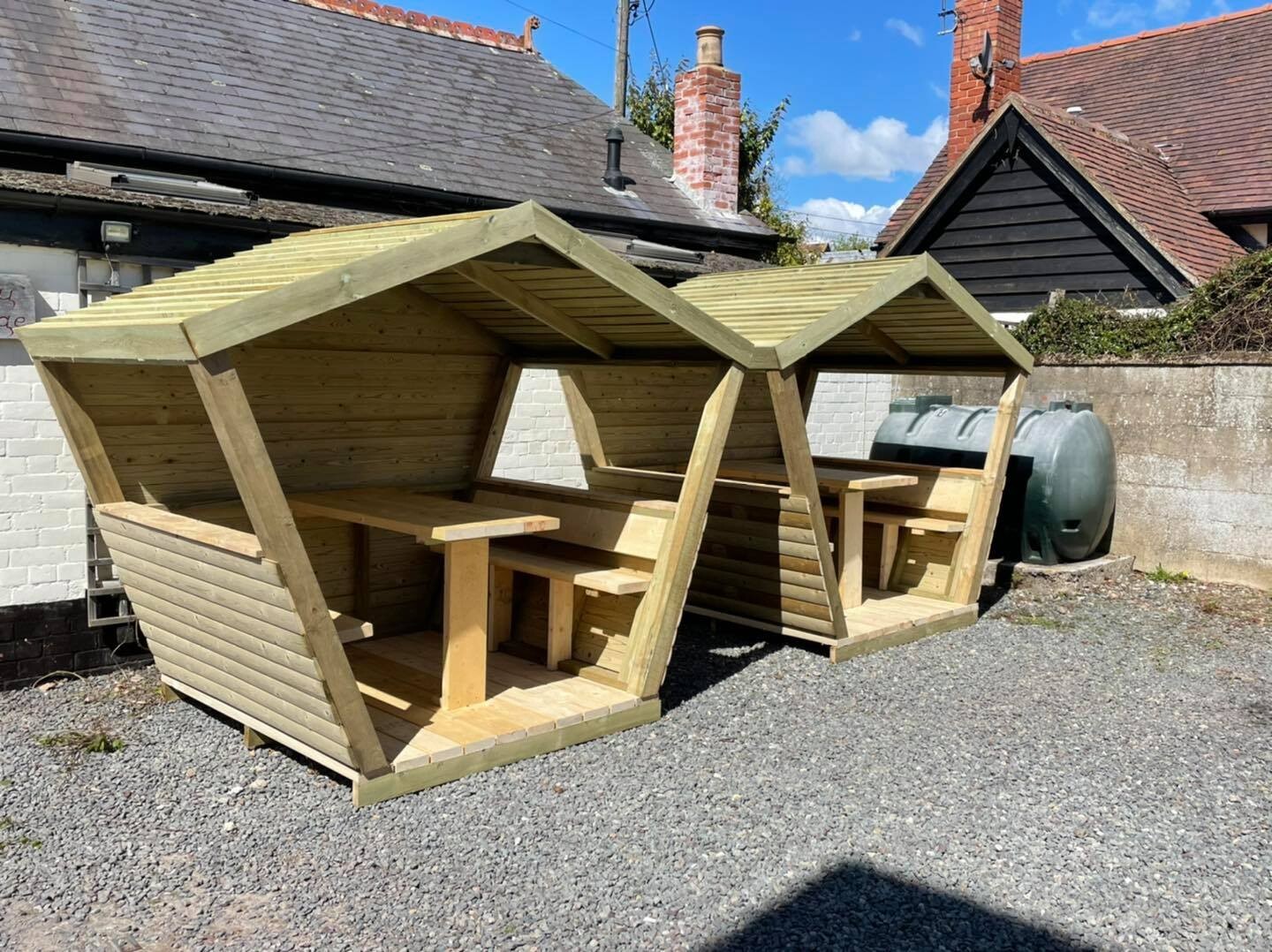 6Seater Garden Dining Pod Outdoor Patio Furniture With Full