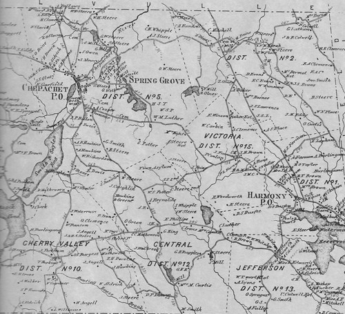 Glocester Chepachet Harmony RI 1870 Maps with Homeowners Names Shown - Picture 2 of 4
