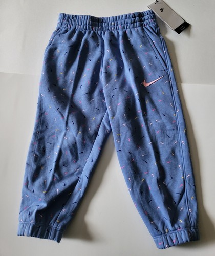 Nike Girls Club Fleece Sweatpants Joggers Size 5 5 6 7 S Black Blue Pink - Picture 3 of 14