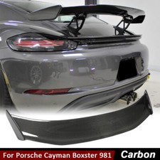 Per Porsche Cayman Boxster GT4 981 987 REAL CARBON Spoiler bagagliaio posteriore labbro alare