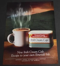 1995 Print Ad Irish Cream Cafe Emerald Isle General Foods International Coffees