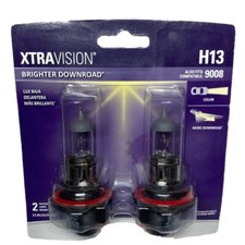 2 Sylvania H13 / 9008  XtraVision Halogen Headlight Bulbs, New Sealed, Two Set
