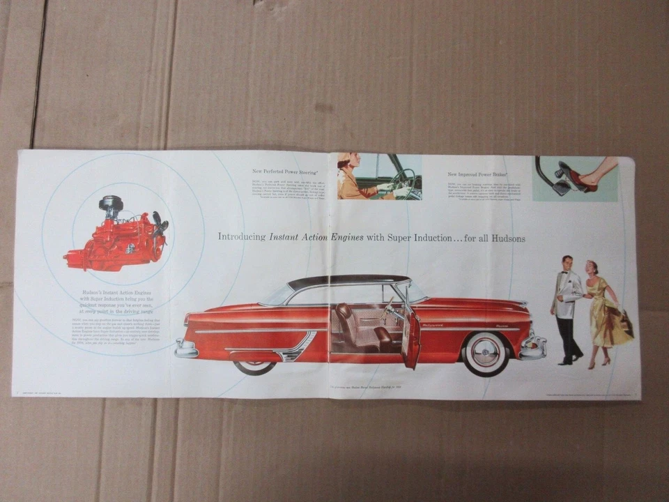 De colección Presentación Todos los Nuevos Hudsons para 1954 Distribuidor Folleto Anuncio C Foto 3 de 4