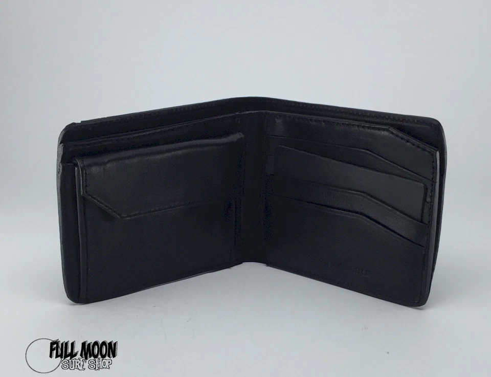 Nueva billetera plegable negra de cuero para hombre Nixon Arc SE Foto 3 de 4