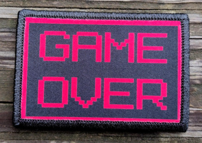 Game Over Red Morale Patch Hook and Loop Army Custom Tactical Funny 2A ...
