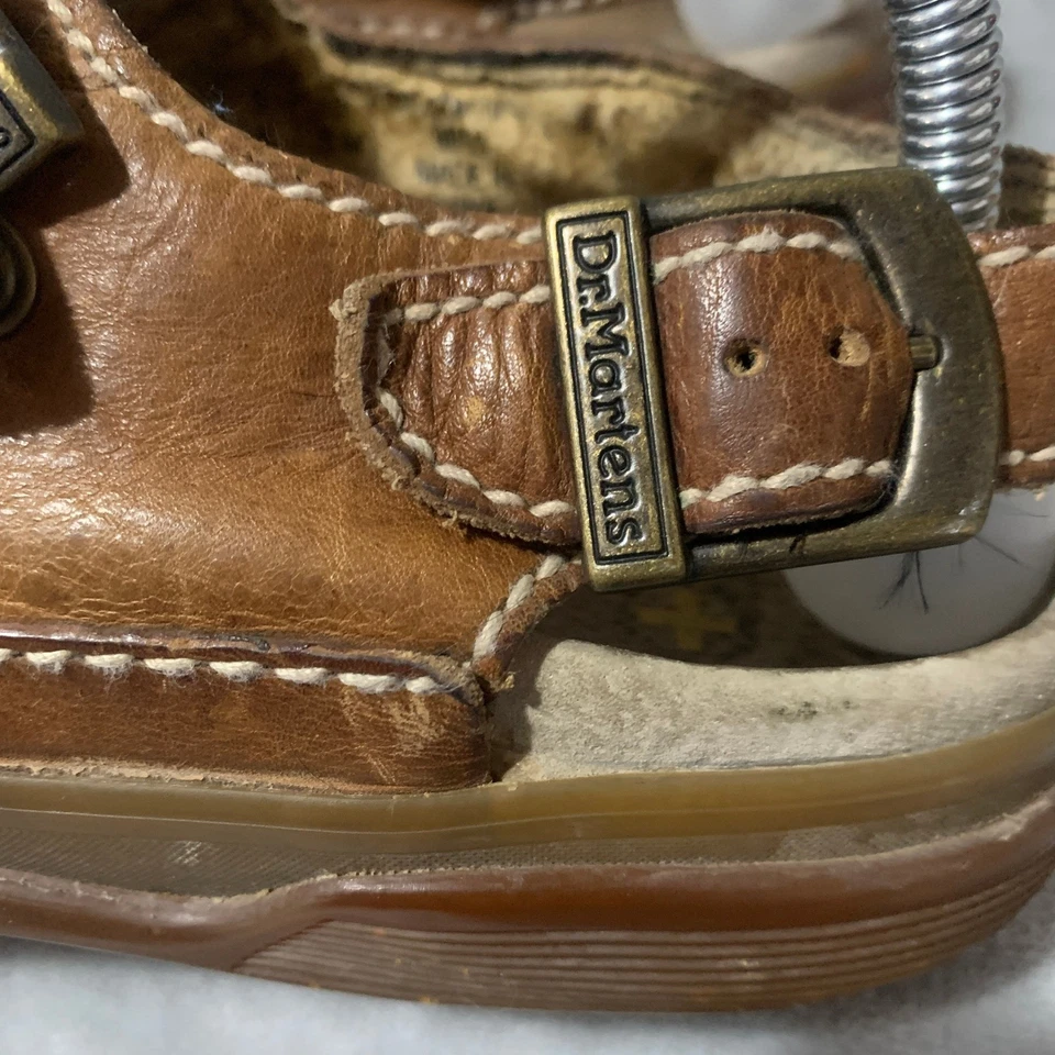 Sandalias de pescador de cuero Dr Martens para hombre color tostado grueso hebilla correa talla 10 EE. UU. M Foto 4 de 4
