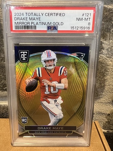 Drake Maye [Mirror Gold] #121 2024 Panini Totally Certified card