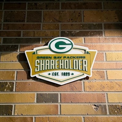 Green Bay Packers Shareholder Sign - 3D Printed Official Logo Wall Decor