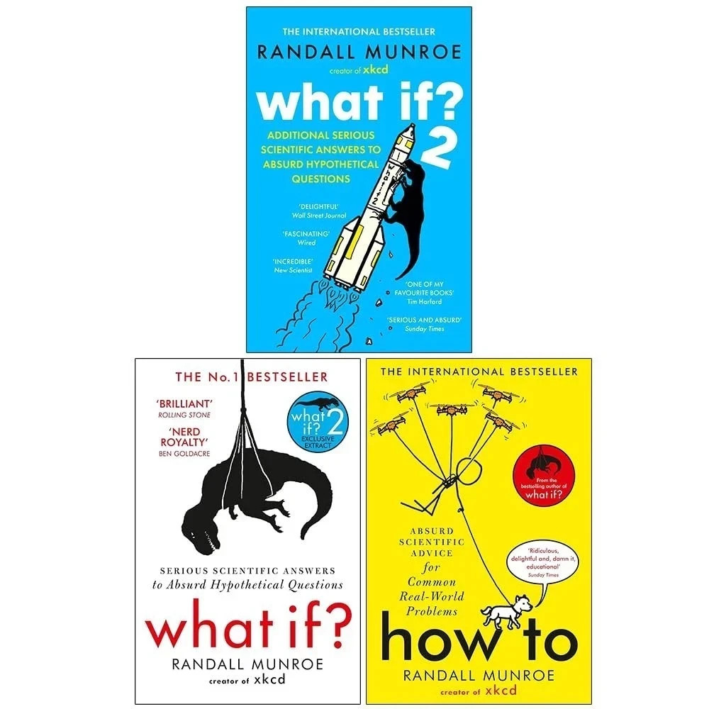 Randall Munroe Collection 3 Books Set  What If?2 , What If?,How To