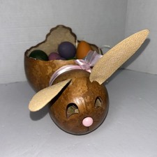 Gourd Bunny Basket with 8 Gourd Eggs from Meadowbrooke Gourds Collection