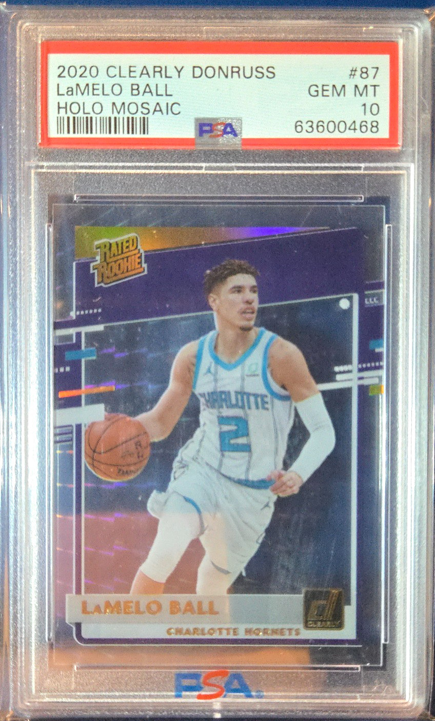 2020 Panini Clearly Donruss Holo Mosaic Rookie LaMelo Ball #87 PSA 10 GEM Pop 5