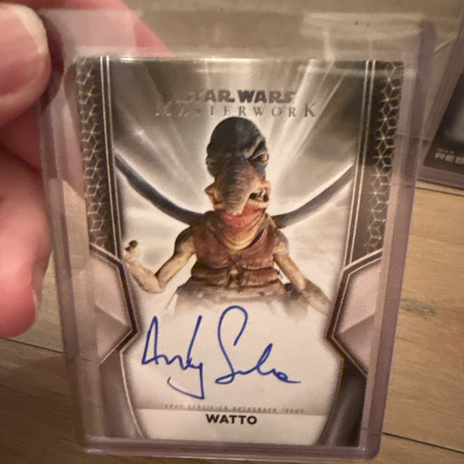 Lot Of 5 STAR WARS Masterwork Auto Cards. Rune Haako, Watto, Poggle, Boss, Rebo! view 11