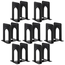 Book Ends, Non-Skid Metal Bookend Supports for Shelves, Heavy Duty Book End, ...