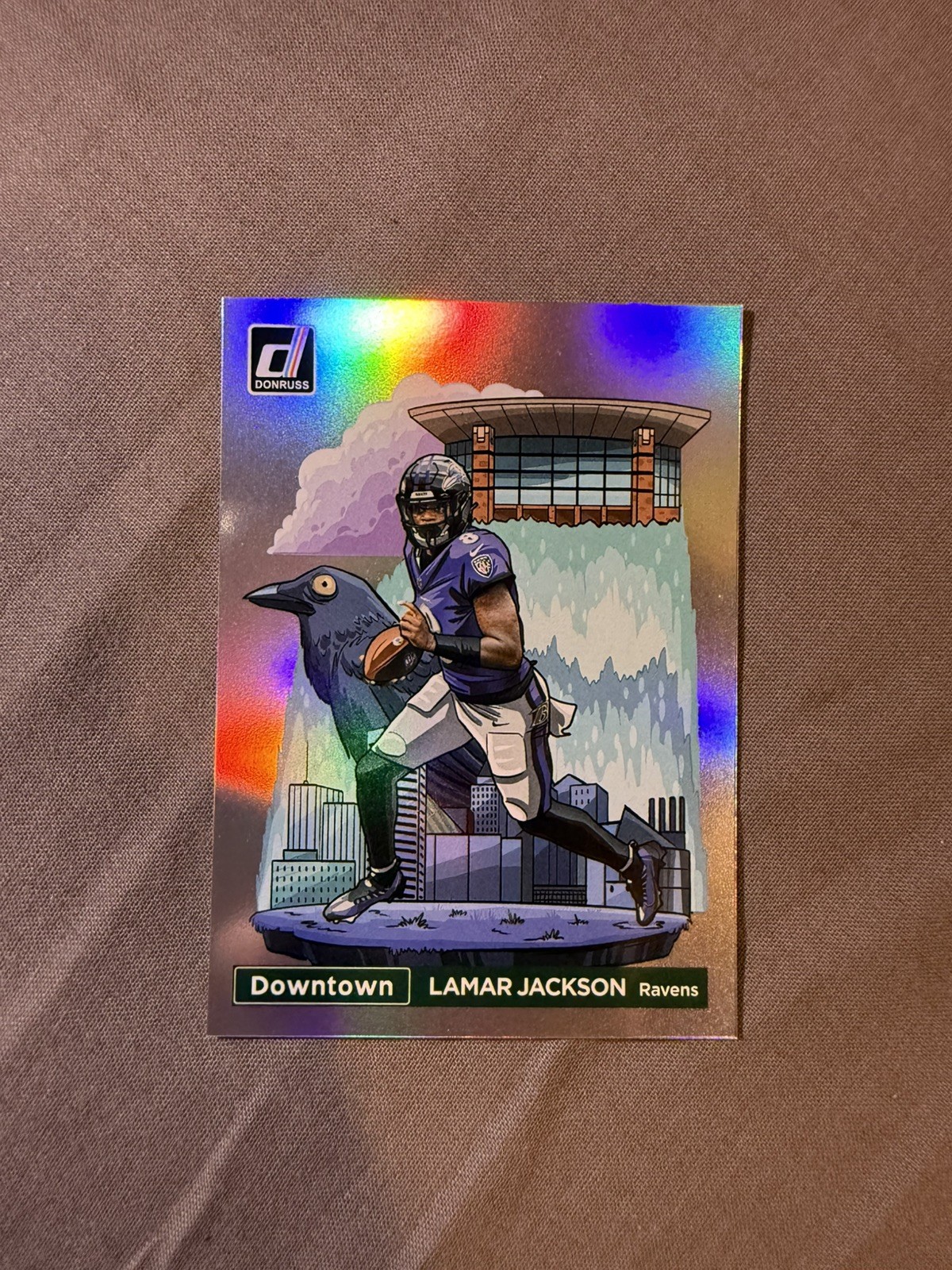 2024 Panini Donruss Downtown! Lamar Jackson SSP Ravens Case Hit RAW