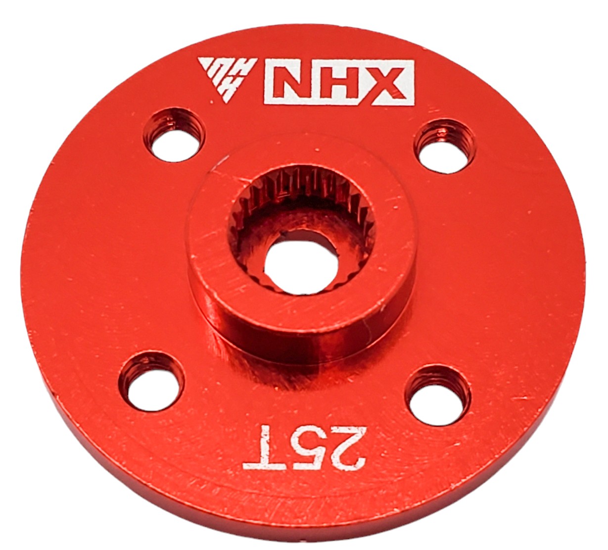 NHX RC Round Aluminum Servo Horn -25T - Red