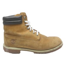 TIMBERLAND Classic Mens Lace-Up Boots Beige Leather UK 10.5 Durable Outdoor