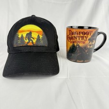 Bigfoot Country Brand Mug  Trucker Hat Cap Set Washington George Mesh Snapback