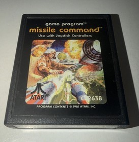 Missile Command (Atari 2600, 1981) w/ Manual - Cleaned & Tested (JY036)