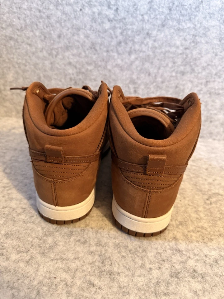 Nike Dunk High Premium Marrón Necana Mujer Talla 9 Cuero Zapatos Tenis Foto 2 de 4