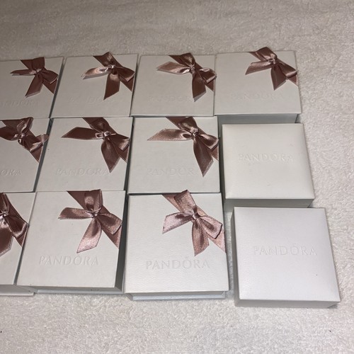 12 USED PANDORA CHARM GIFT BOXES JOB LOT JEWELLERY HOLDER MEDIUM SIZE - Picture 2 of 5