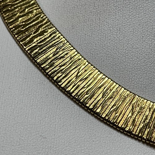 Bold Vintage Estate MONET Gold tone Wide "Piano Key" Style Choker Necklace 17.5" - Picture 16 of 17