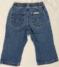 Vintage 90s Y2K Riders Baby Toddler Girl 18M Flare Jeans Embroidered Relaxed EUC