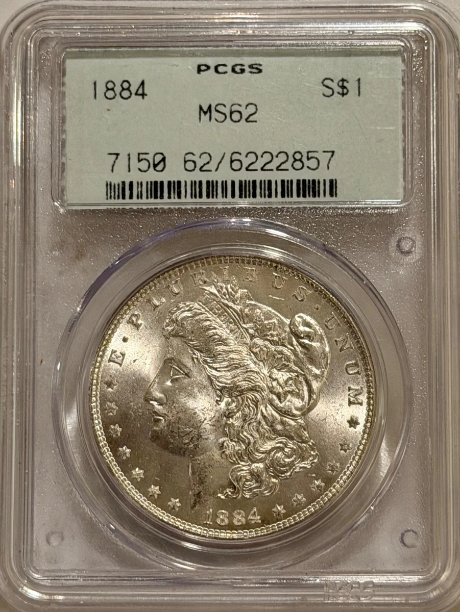PCGS MS62 1884年 ニューオリンズ製 モルガンダラー PCGS MS62 1884年