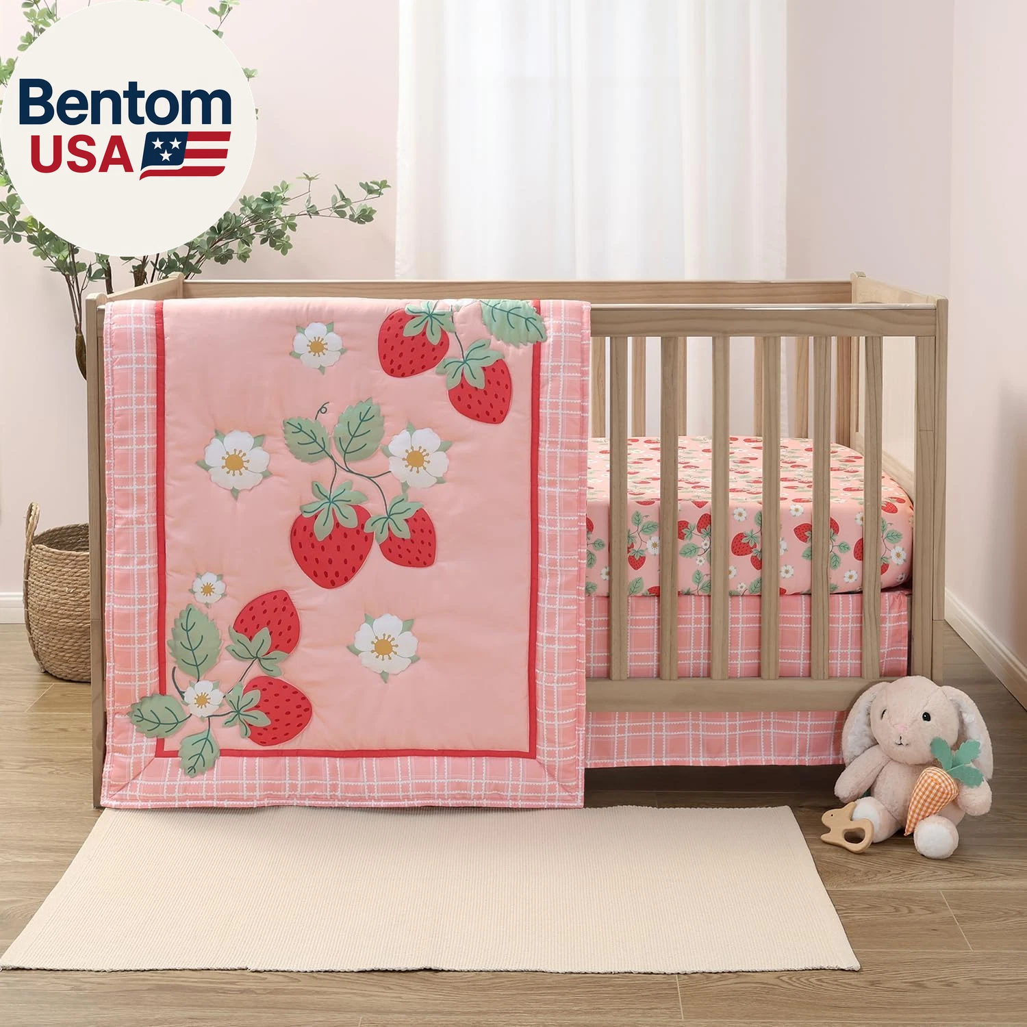 Strawberry Sweet 3-Piece Baby Girl Crib Bedding Set – Pink Nursery Bedding, Crib
Opens in a new wind