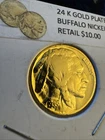 1935 FULL DATE 24K Gold Plated US Indian Head Buffalo Nickel Collection Coin 137