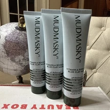 3 MUDMASKY Vitamin A Booster Blue Clay Mask 60 ml/ 2 fl oz Full Size Sealed K