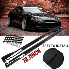 Side+Skirt Extension Splitter Spoiler Lip 2m78.7inch Glossy For Hyundai Genesis
