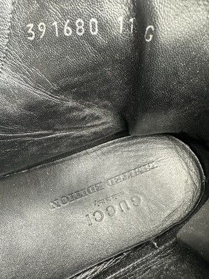 GUCCI LIMITED EDITION STUDDED BLACK HIGH TOP SNEAKER SZ11G