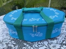 Temptations Floral Lace Blue Complete Set oval Dish Rack Lid Spoon never Used 