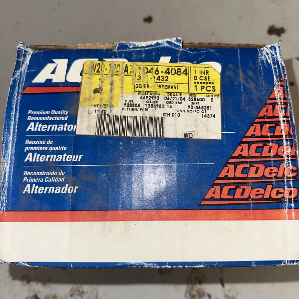 GENUINE GM Alternator 10464084 321-1432 6 cylinder, 100 amp. Astro, Safari. - Image 2 of 3