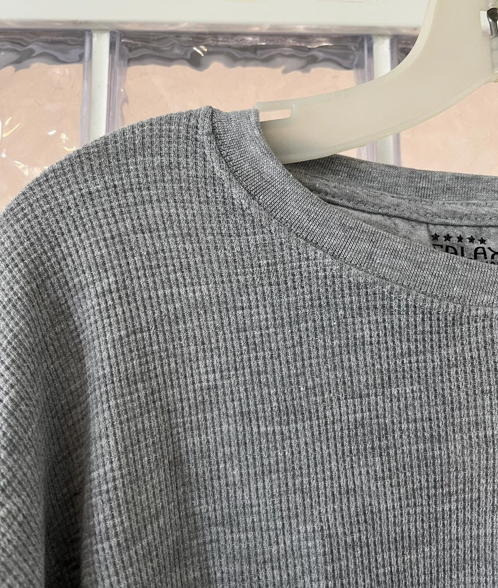 GALAXY by HAVIC NWT 39 Men s Gray Waffle Knit Thermal Shirt Long