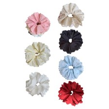 Multi Layer Hair Scrunchy Oversized Lace Hairpieces Elegant Ruffle Headdress