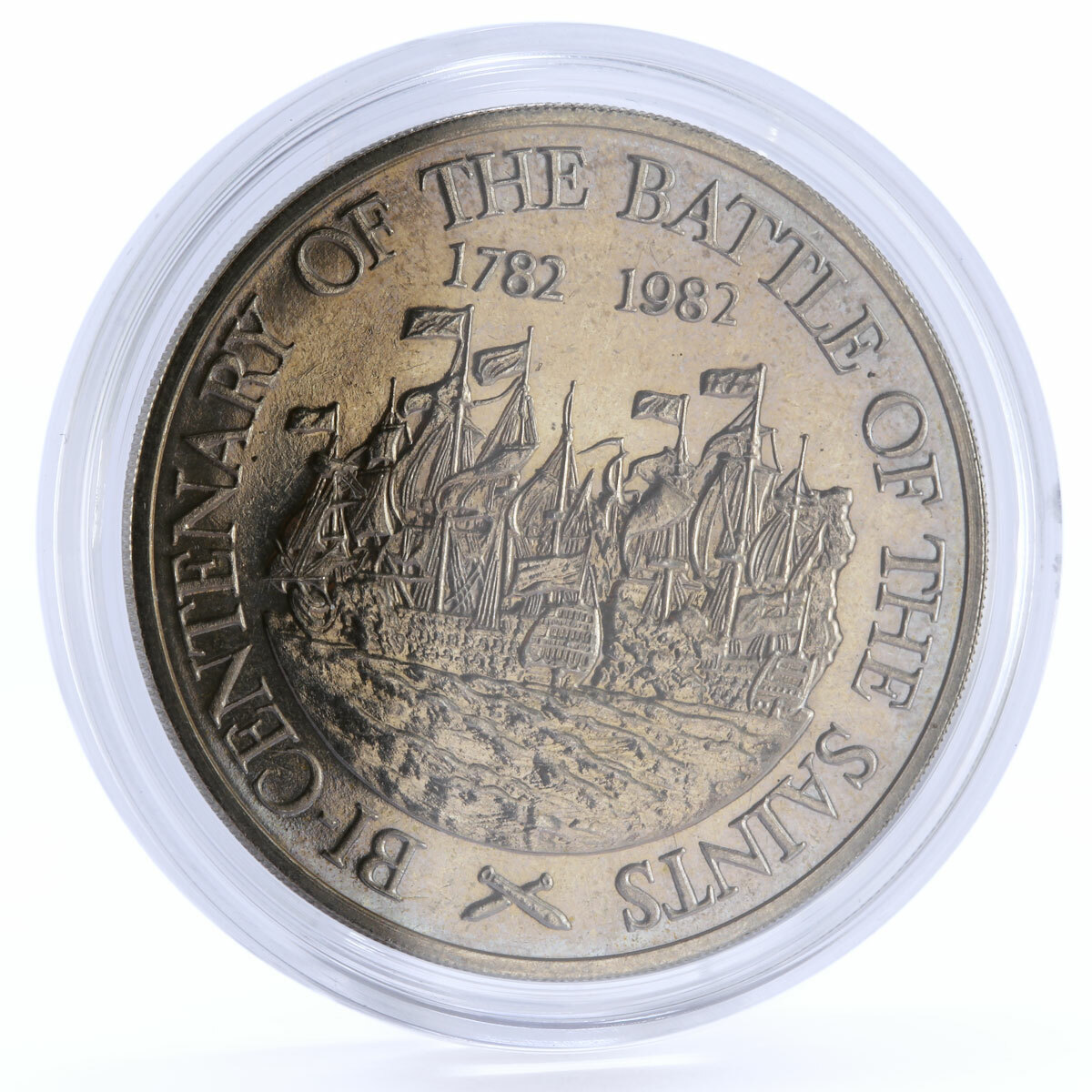Saint Lucia 10 dollars Naval Battle of Saints Ships Clippers CuNi