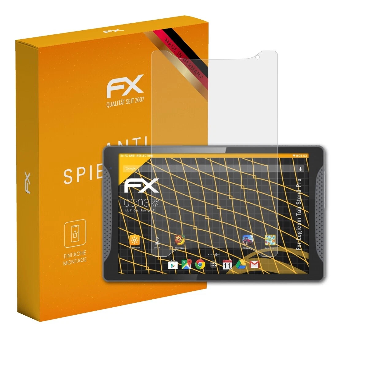 AtFoliX 2x Screen Protector for Logicom Tab Stand Pro Screen Protector Matte & Shockproof