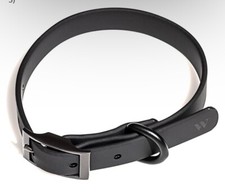 Medium Wild One Adjustable Waterproof Flex-Poly Coated Nylon Dog Collar Black