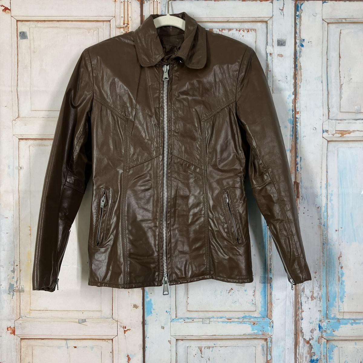 Golden Crown Bristol Vintage 60s 70s Fitted Motorcycle Jacket