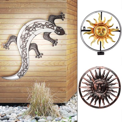 LED SOLAR Außen Wand Strahler Deko Lampe Gecko Terrassen ...