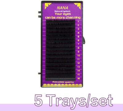 5 Cases 16Rows Synthetic Mink Eyelash Extension False Lashes Makeup Accessories
