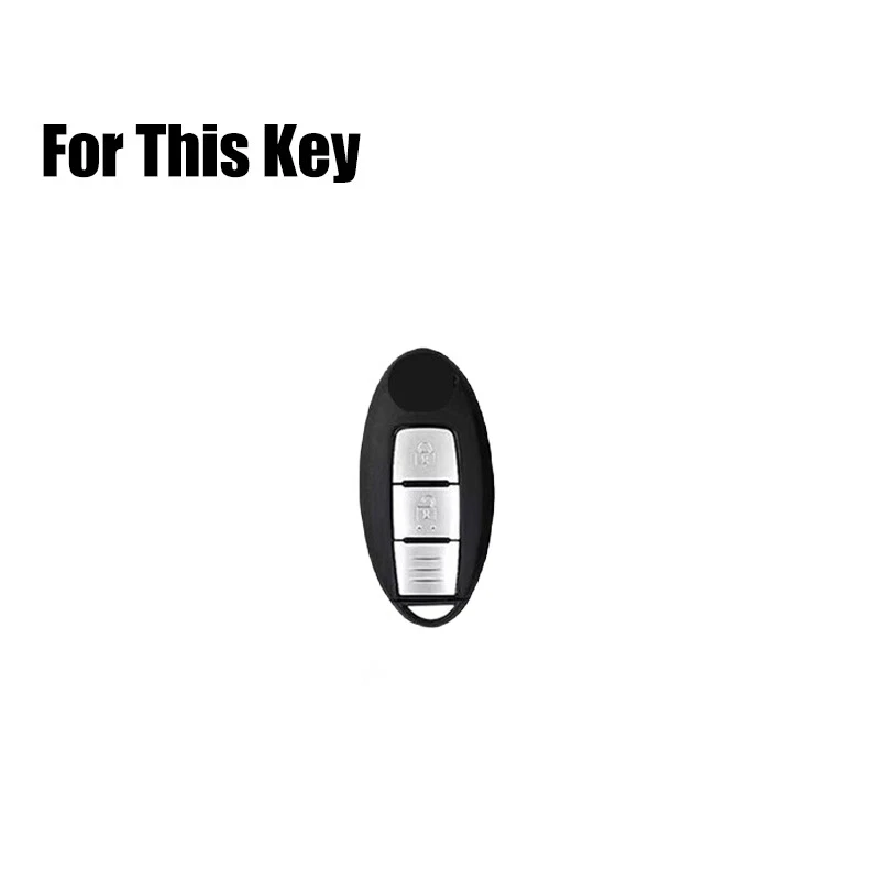 Funda de aleación de cuero para llave de coche para Nissan March Micra F15 Qashqai Pulsar 370Z Foto 2 de 4