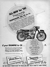 1956 Triumph Tr6 Trophybird Motorcycle All New Original Ad 1956 Triumph Tr6 Trophybird Motorcycle All New Original Ad
