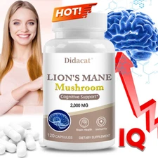 Lion's Mane Mushroom Supplement - Brain Health,Cognitive & Memory Support