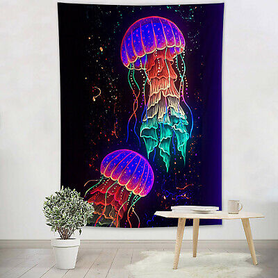 Jellyfish Art Psychedlic Hippie Tapestry Room Bedspread Wall Hanging Tapestries