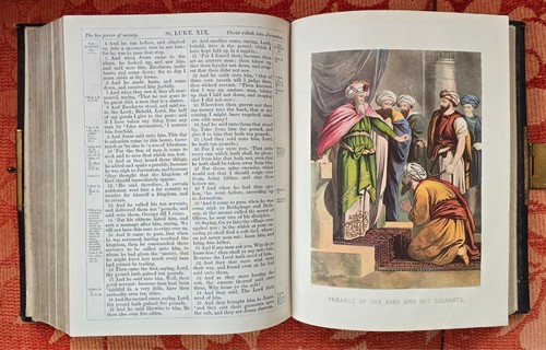 The Holy Bible Old and New testaments Oxford 1897 True Antique - Picture 15 of 17